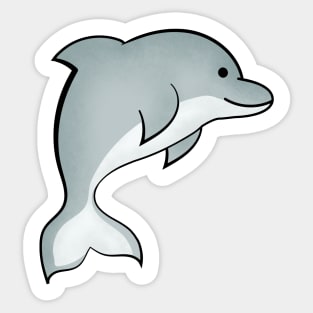 Cute dolphin illustration Sticker